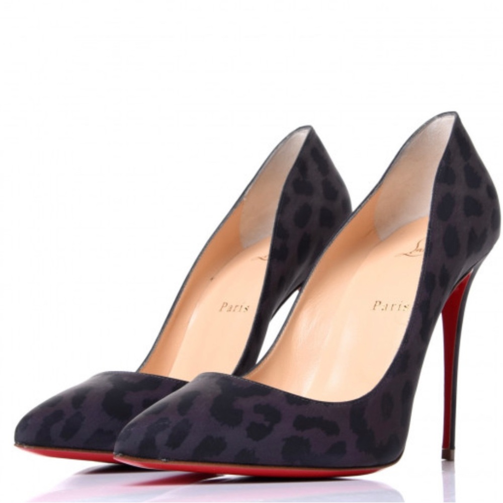 Christian Louboutin Pigalle Follies 100 Nylon Reflex Leo Pump 8.5 With Box